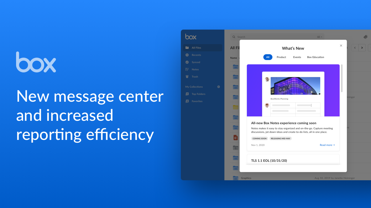 New message center and increased reporting efficiency | Box Blog