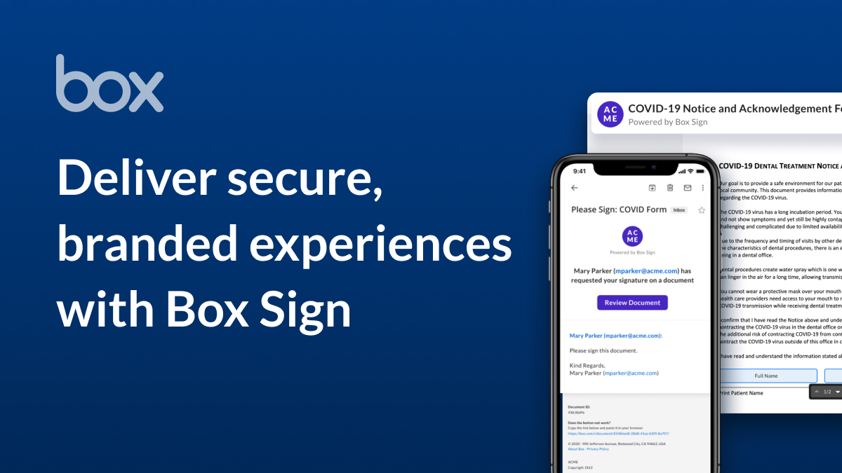 Deliver a secure, on-brand signing experience with Box Sign | Box Blog