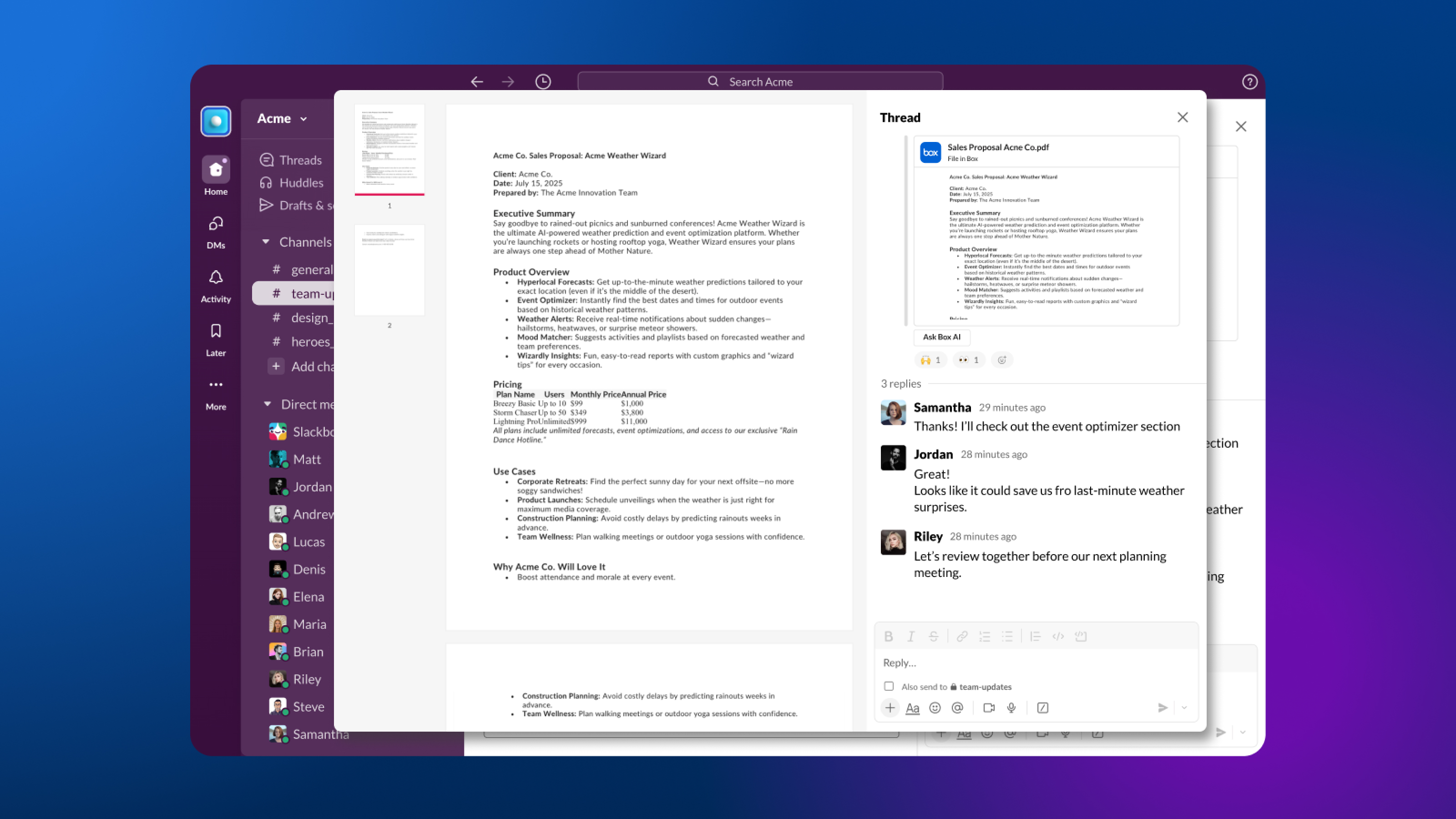 Slack Boxes Introducing Box's enhanced integration with Slack Work Objects | Box Blog